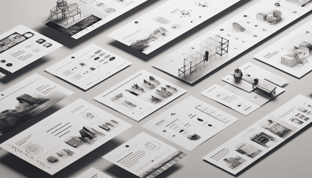 web designs on paper