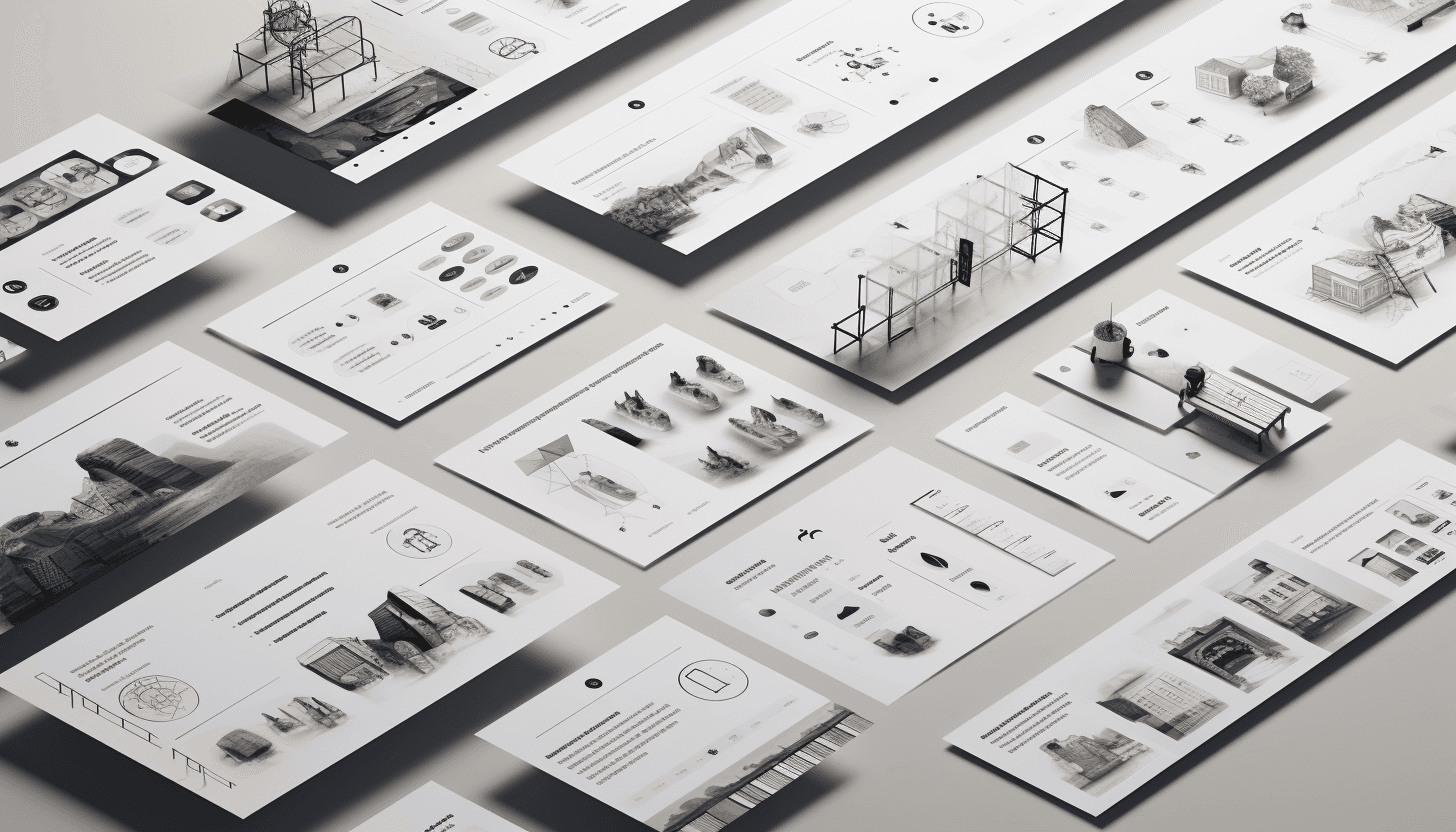 web designs on paper